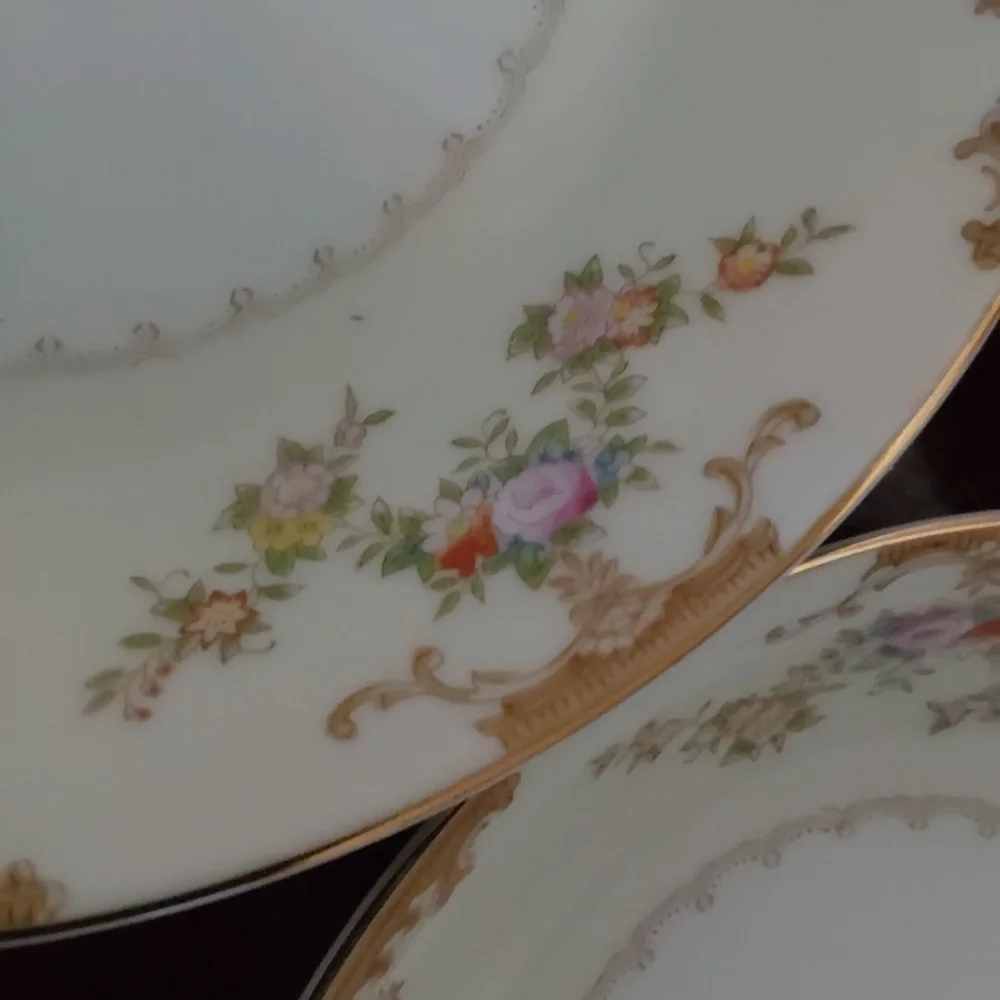 Antique Meito China V2069 hand-painted 5pc place setting dinnerware set‎ of 2
